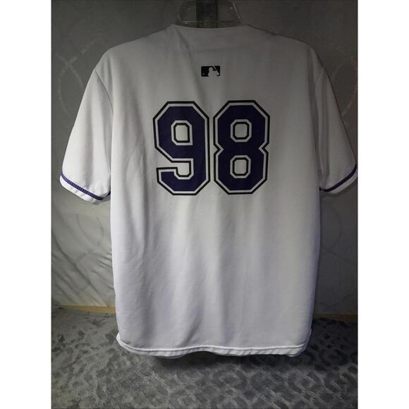 Match-Up MLB Tampa Bay Rays Reversible # 08 & #98 Baseball Jersey Size Medium - Picture 9 of 15